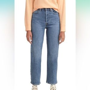 Levi's Women's Ribcage Straight Ankle Jeans - Summer Slide - Light Indigo